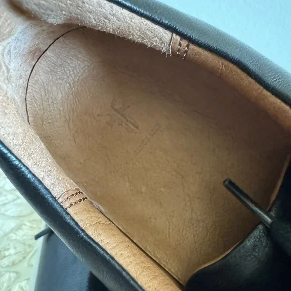 Frye Ivy Black Lace up Leather Sneakers size 9.5M - Picture 8 of 10